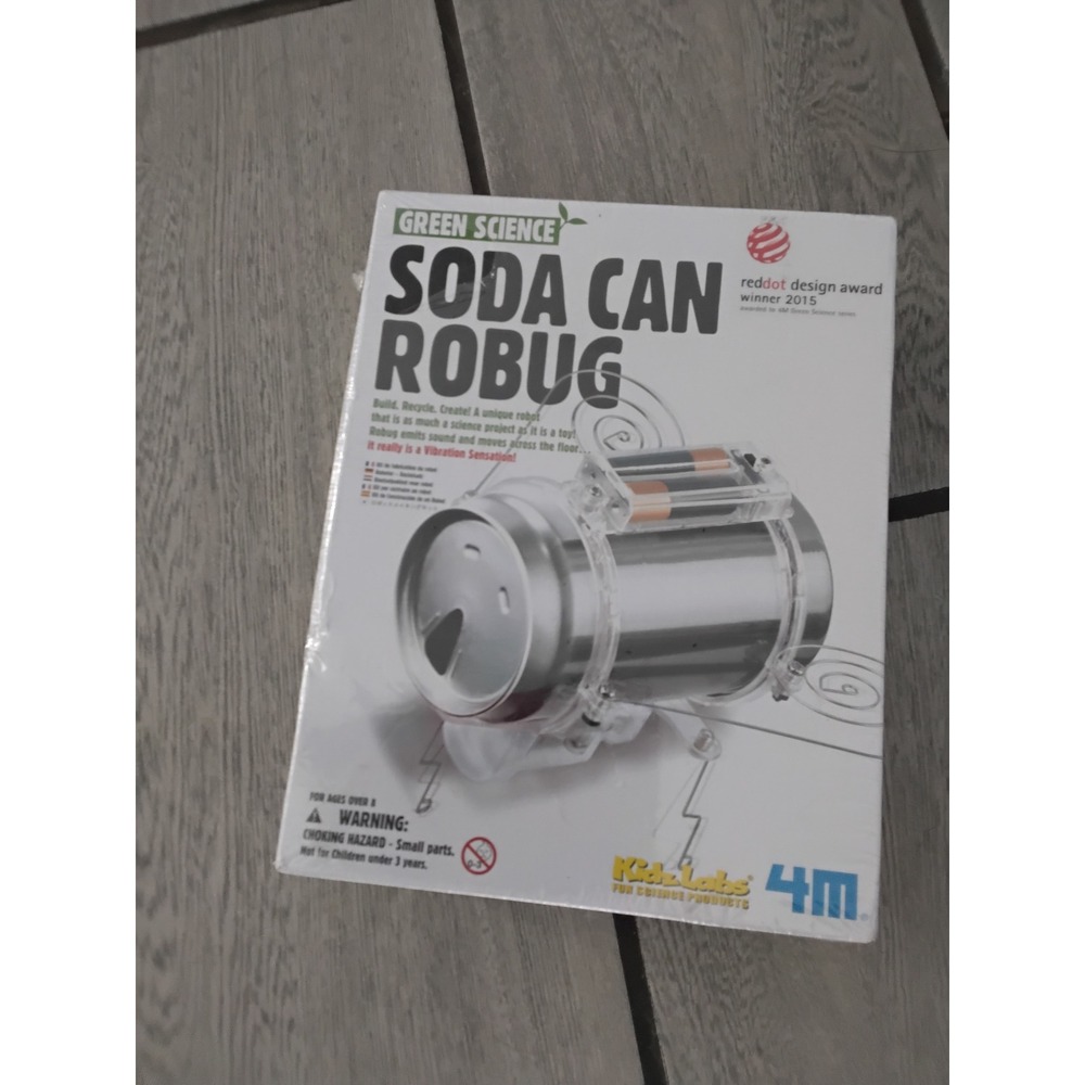 4M Green Science Soda Can Robug STEM Robot Kit Kids‎ Labs 3647 New Sealed